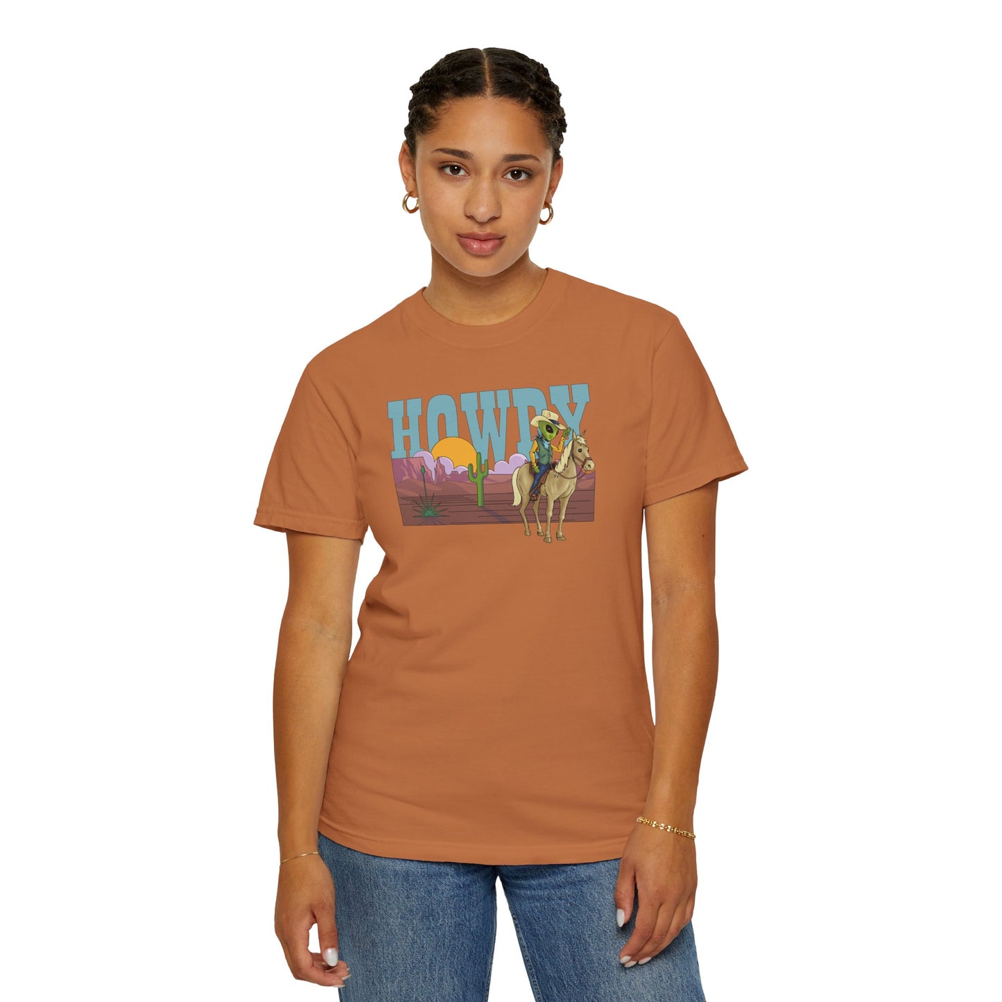 HOWDY Alien Cowboy Tee