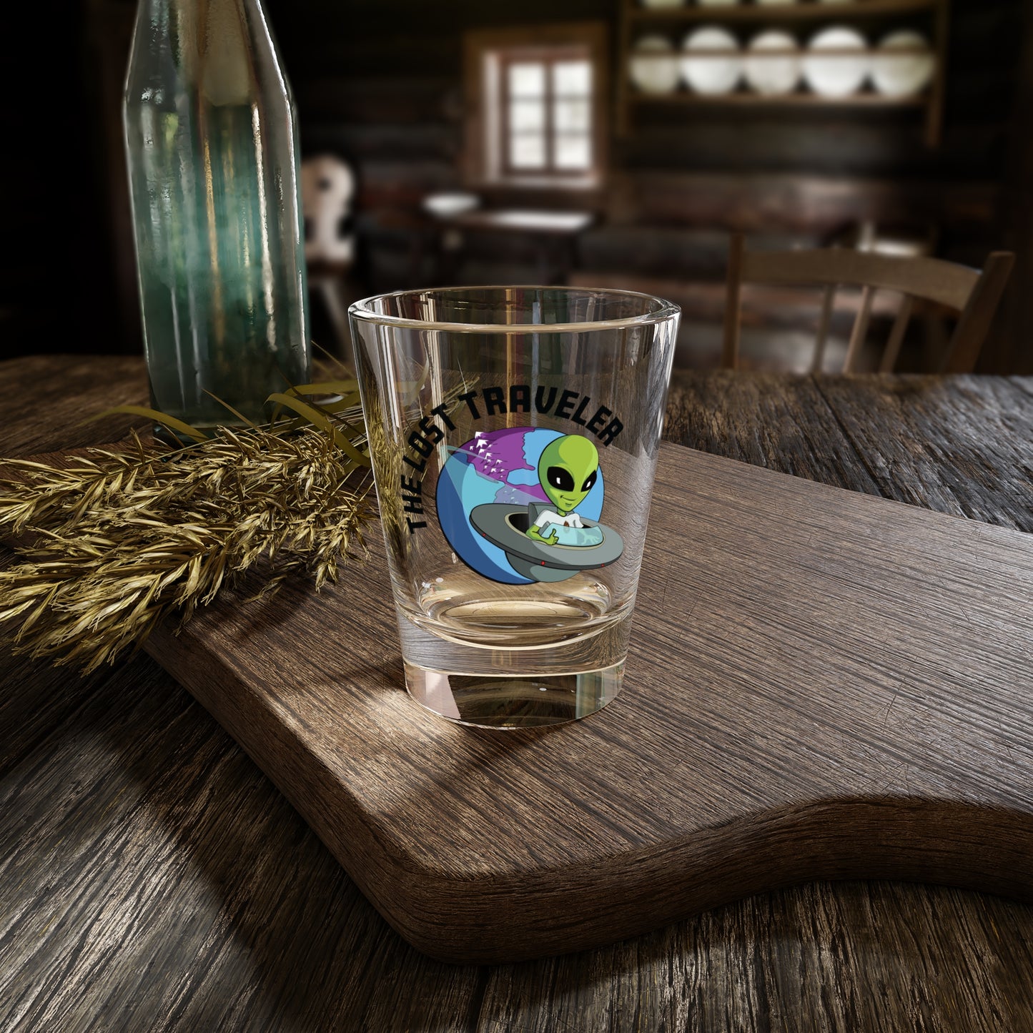 The Lost Traveler Shot Glass, 1.5oz
