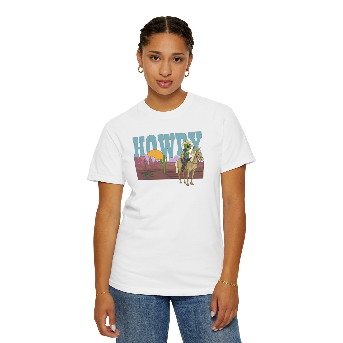 HOWDY Alien Cowboy Tee